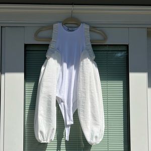 Zara cold shoulder bodysuit